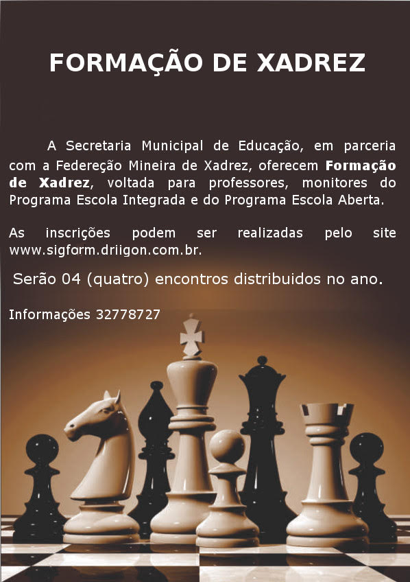 formacao de xadrez 2016  Observatório do Esporte de Minas Gerais
