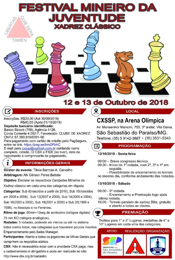 Palestras sobre Xadrez  Observatório do Esporte de Minas Gerais