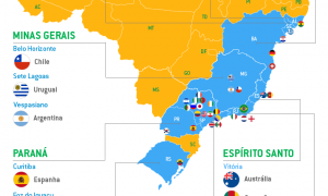 Minas Gerais hospedará 3 equipes que disputarão a Copa do Mundo 2014.