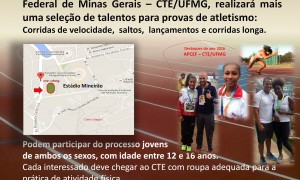 OPORTUNIDADE: Peneirada de atletismo CTE-UFMG